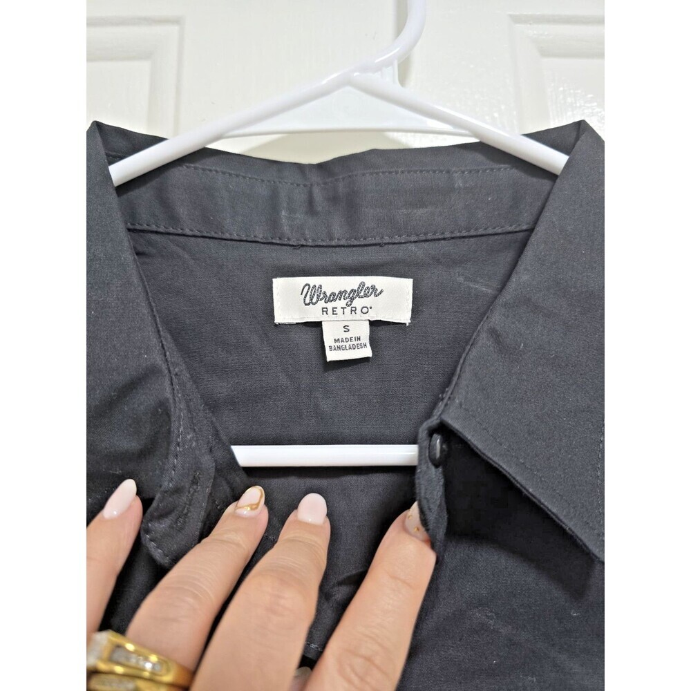 Wrangler Ladies Retro® Western Button Down Black Shirt 112358012 Black Sz S NWT - Picture 9 of 10